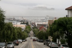 Pohľad na Alcatraz z Powell st.